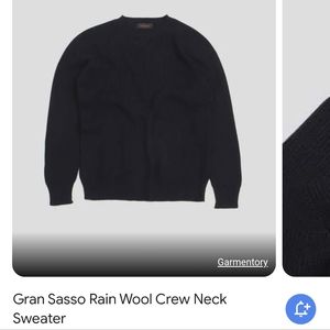 Gran Sasso rain wool navy jacket size large